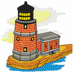 Lighthouse Embroidery Design 6